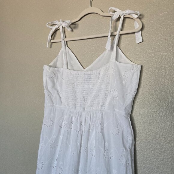White Maxi Cotton Sundress - Picture 5 of 15